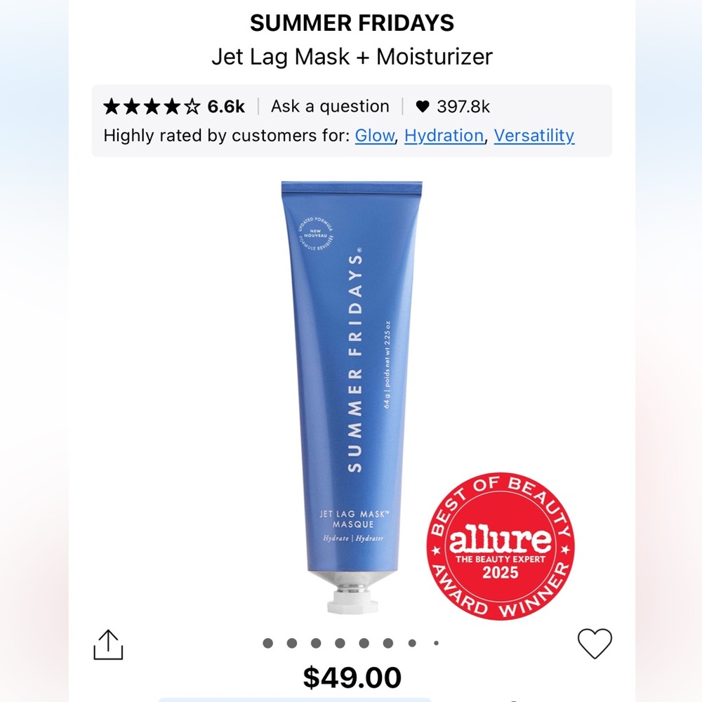 NIB Summer Fridays Jet Lag Mask